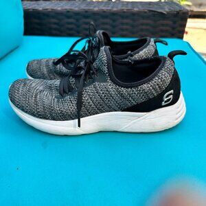 Women's Skechers sneakers, size 7, gray and black